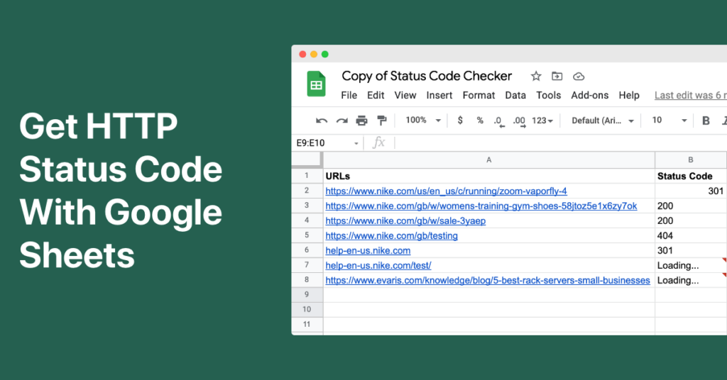 Check HTTP Status Code and Redirected URLs on Google Sheets 1 check HTTP Status Codes and Redirected URLs on Google Sheets